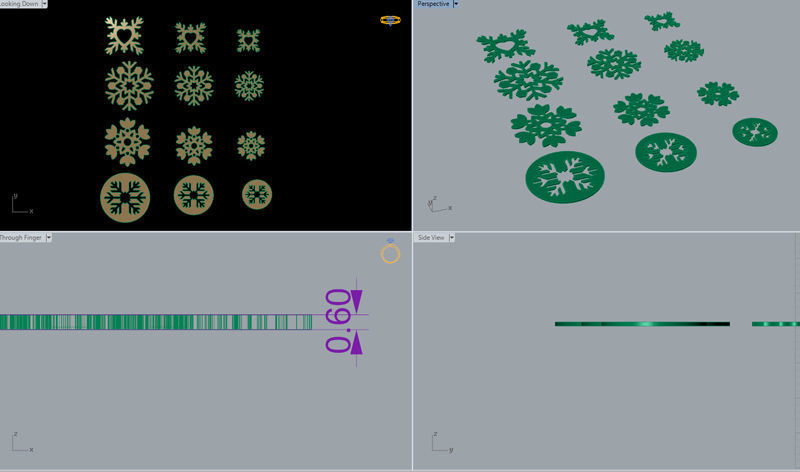 12 Pieces SnowFlake 3D print model 3D print model_6