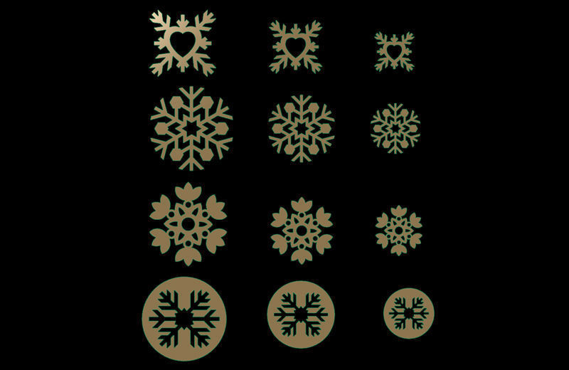 12 Pieces SnowFlake 3D print model 3D print model_5