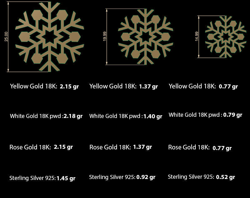 12 Pieces SnowFlake 3D print model 3D print model_3