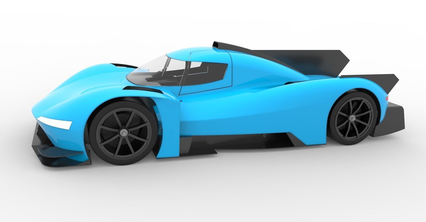 Endurance race car 3D model_1