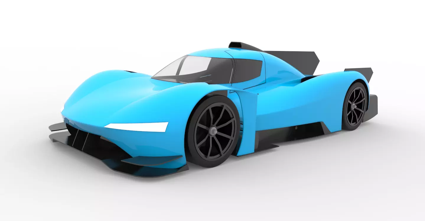 Endurance race car 3D model_0
