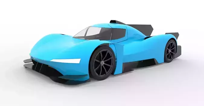 Endurance race car 3D model