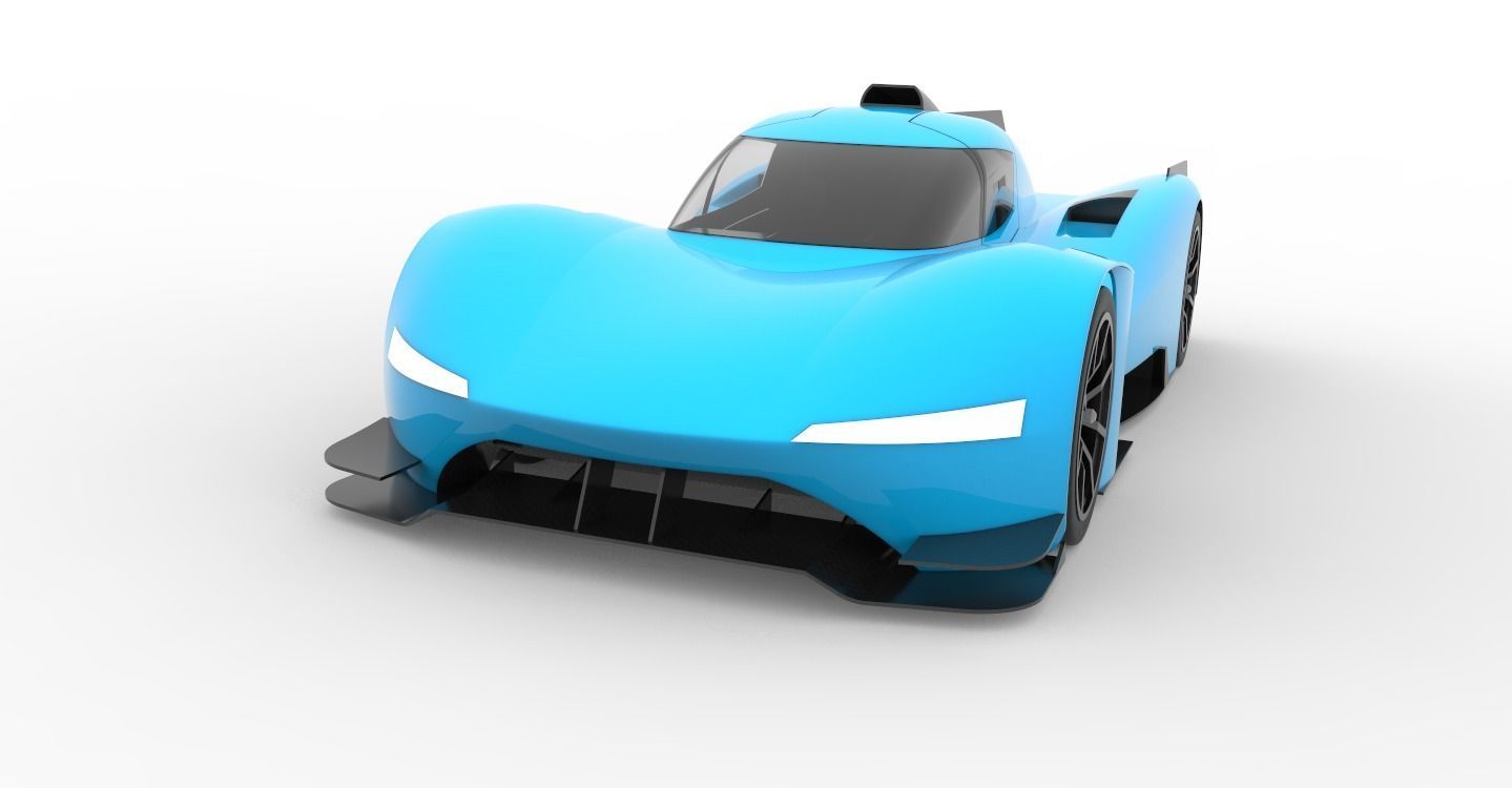Endurance race car 3D model_4