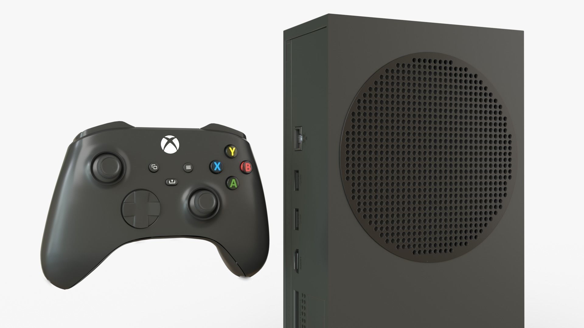 XBOX SERIES S BLACK 2023 3D model_8