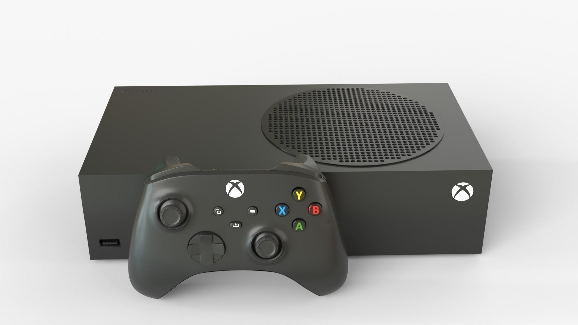 XBOX SERIES S BLACK 2023 3D model_9