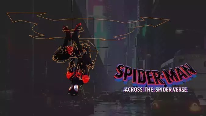 Miles Morals- From Spider Man Across the Spider Verse Low-poly 3D model