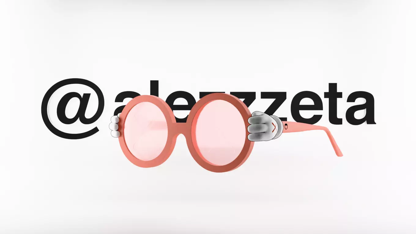Kaws Glasses Textured 3D model