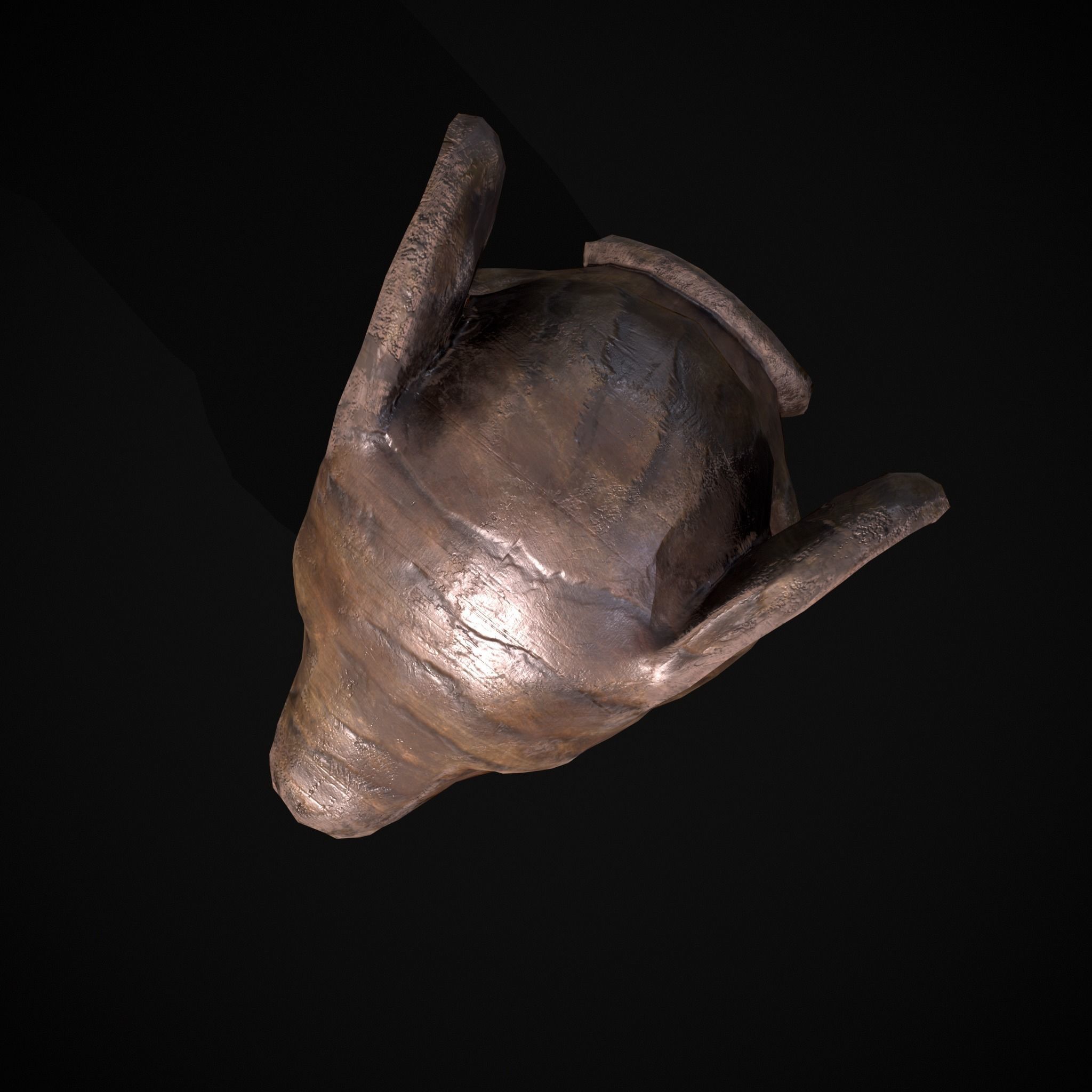 Wooden Praying Mouse Toy Low-poly 3D model_16