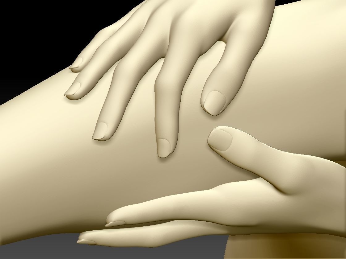 Young Bathing girl 3D print model_5