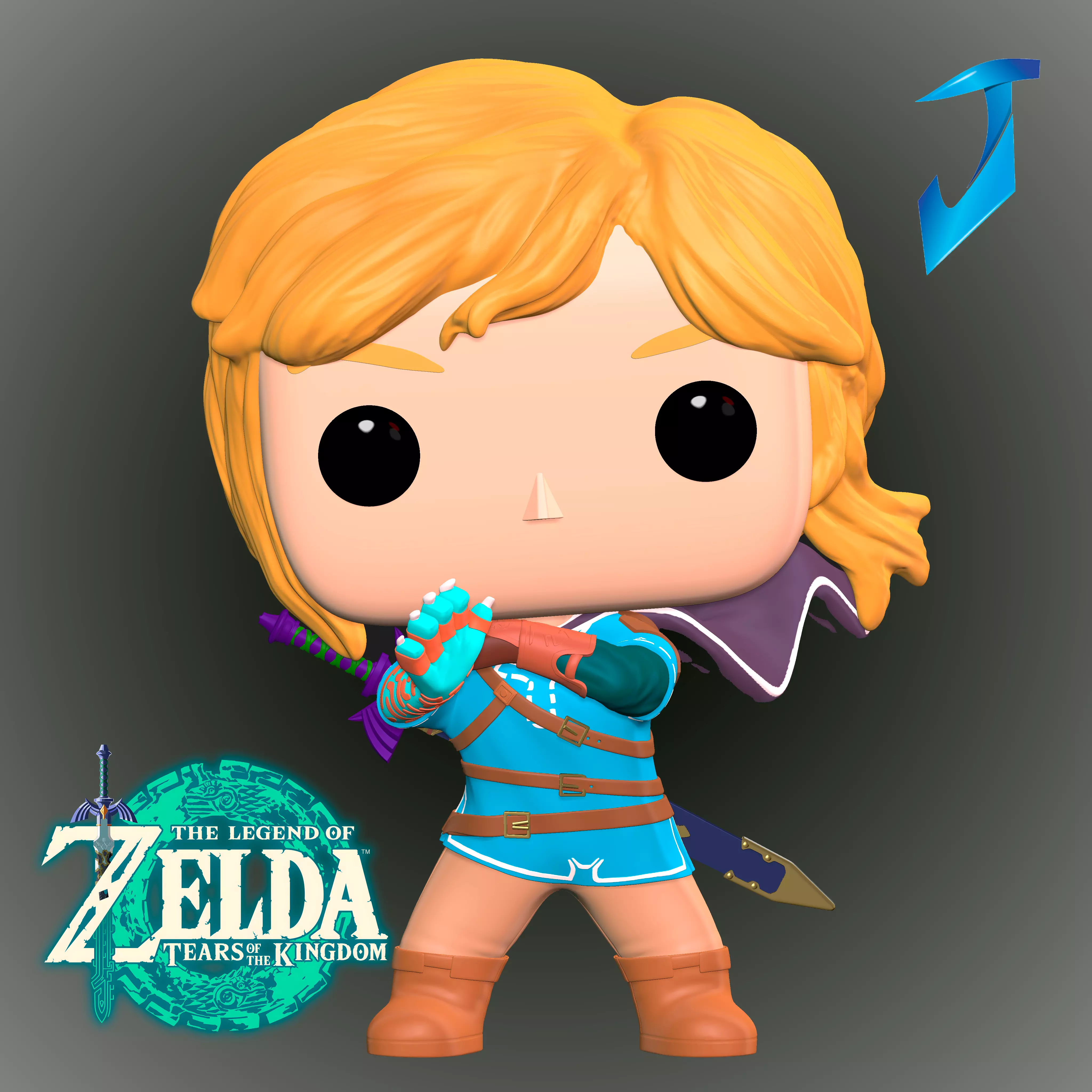 FUNKO POP LINK TEARS OF THE KINGDOM 3D print model_0
