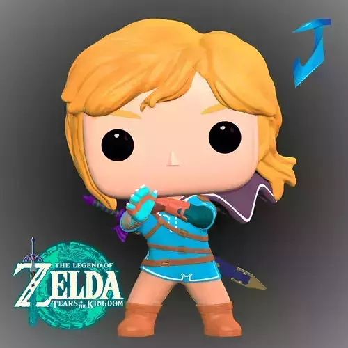 FUNKO POP LINK TEARS OF THE KINGDOM 3D print model FUNKO POP LINK TEARS OF THE KINGDOM 3D print model