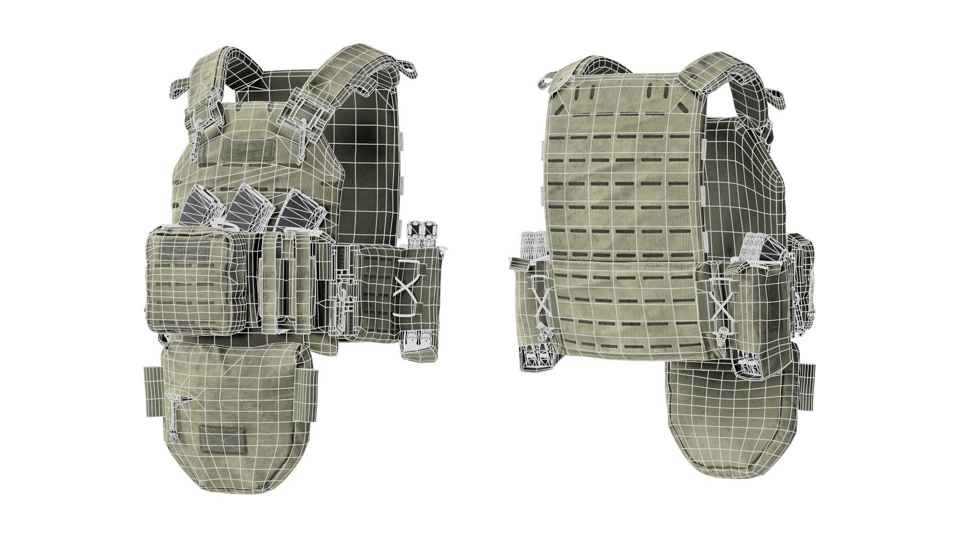 PLATE CARRIER PERUN-6 SOF LC Low-poly 3D model_9