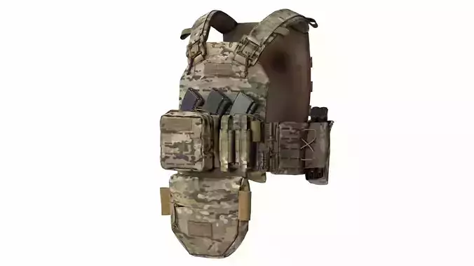 PLATE CARRIER PERUN-6 SOF LC Low-poly 3D model