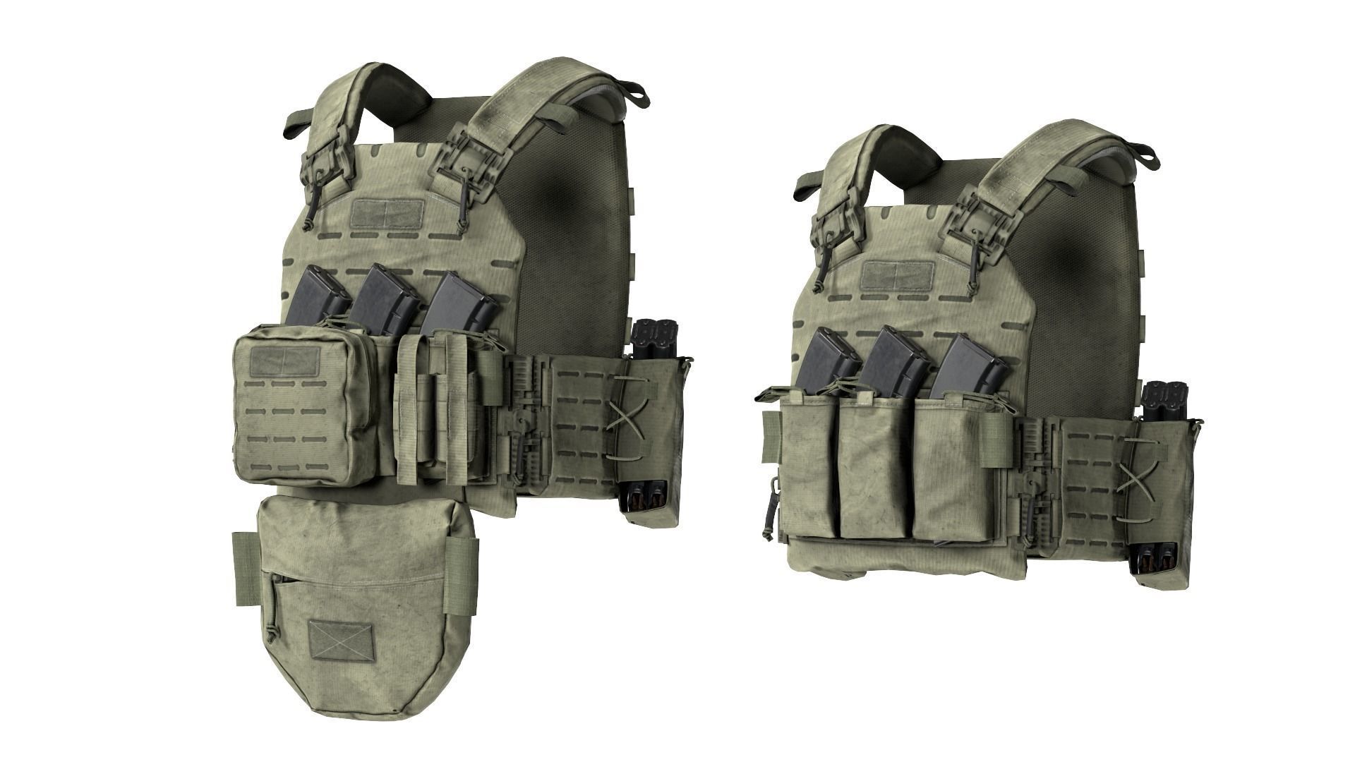 PLATE CARRIER PERUN-6 SOF LC Low-poly 3D model_2