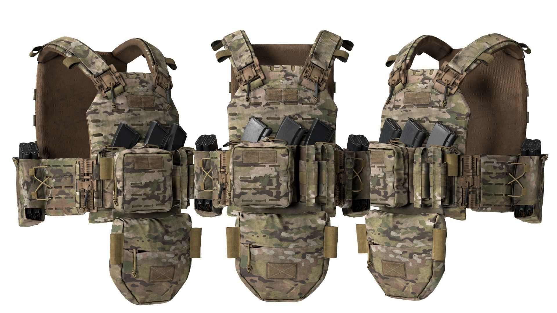 PLATE CARRIER PERUN-6 SOF LC Low-poly 3D model_4