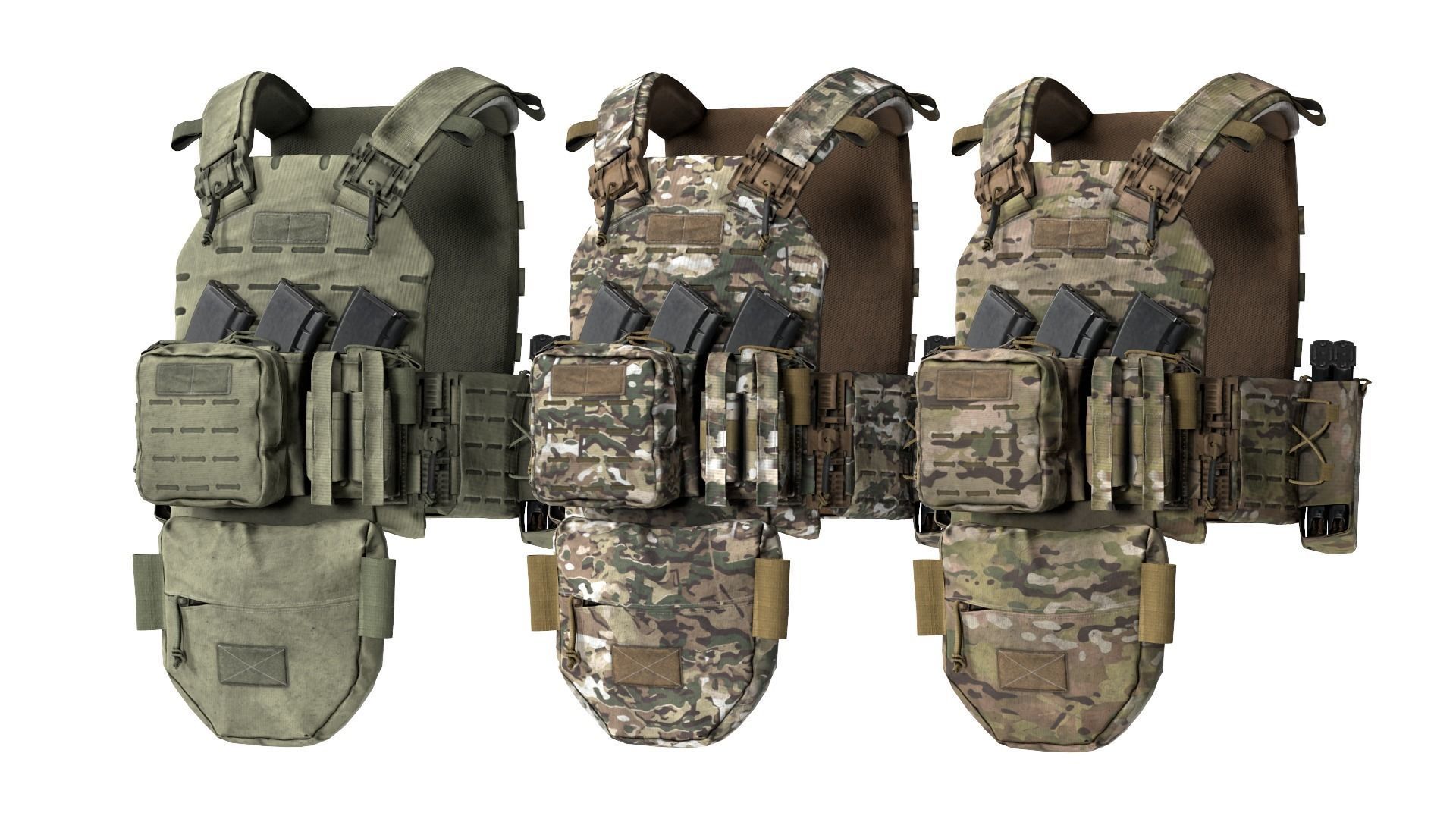 PLATE CARRIER PERUN-6 SOF LC Low-poly 3D model_3