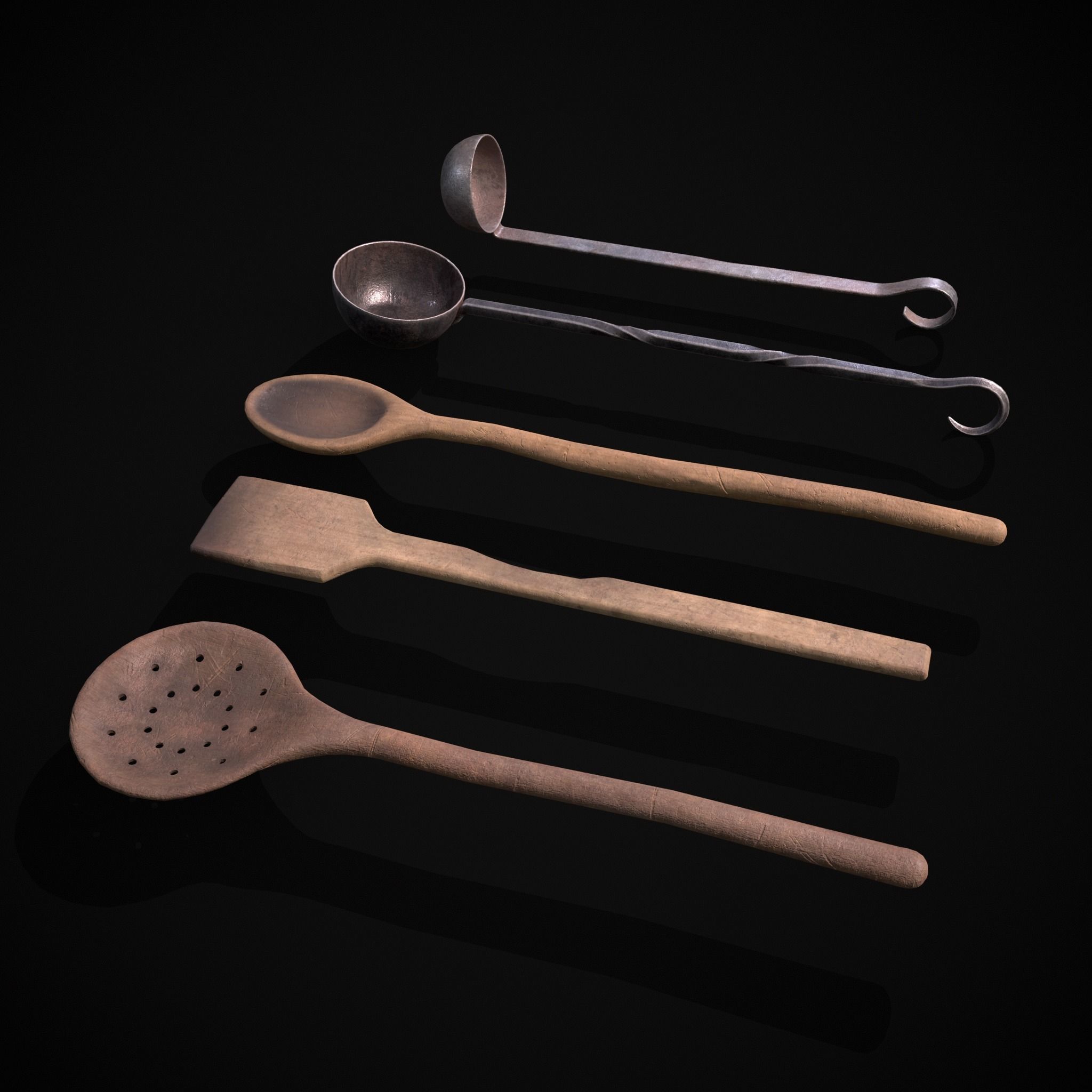 Kitchen Utensils Low-poly 3D model_19