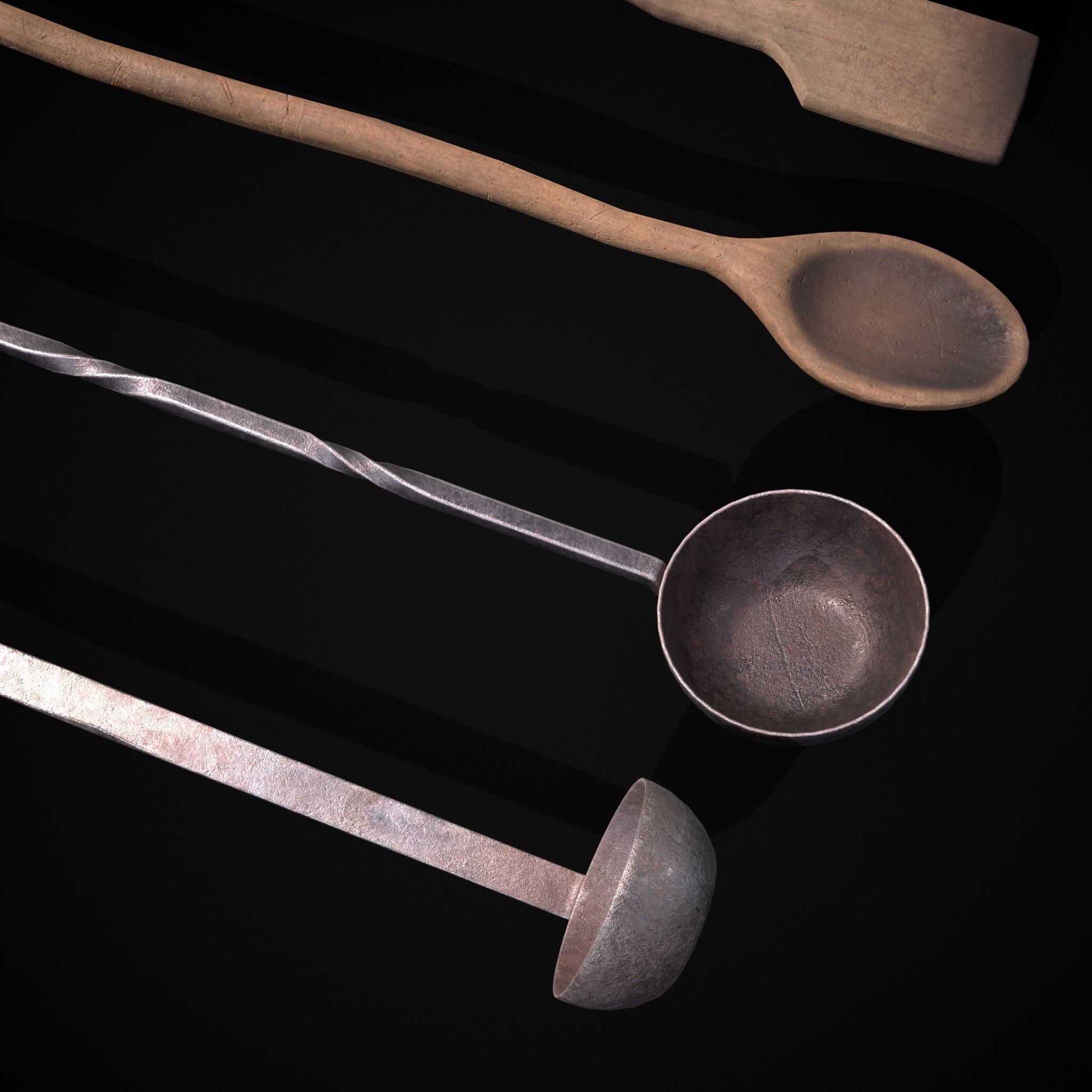 Kitchen Utensils Low-poly 3D model_7