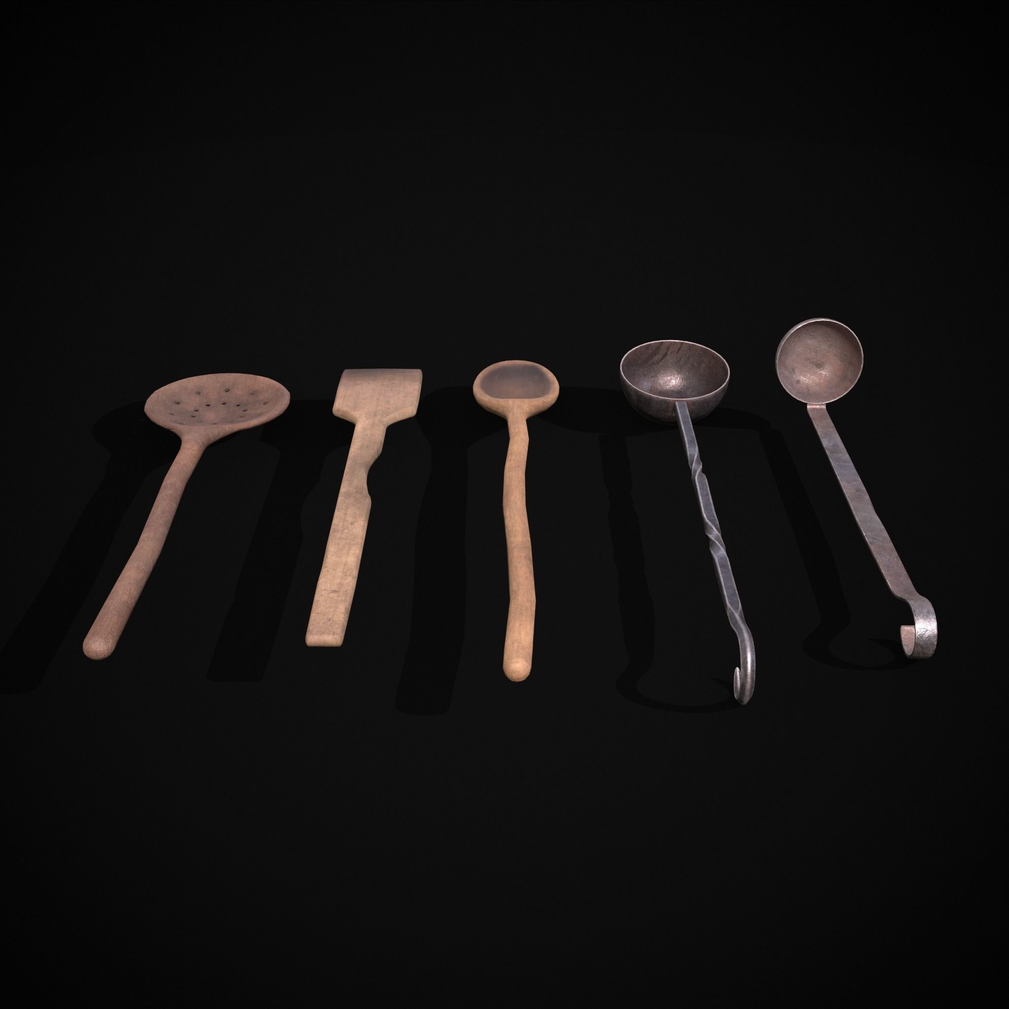 Kitchen Utensils Low-poly 3D model_5