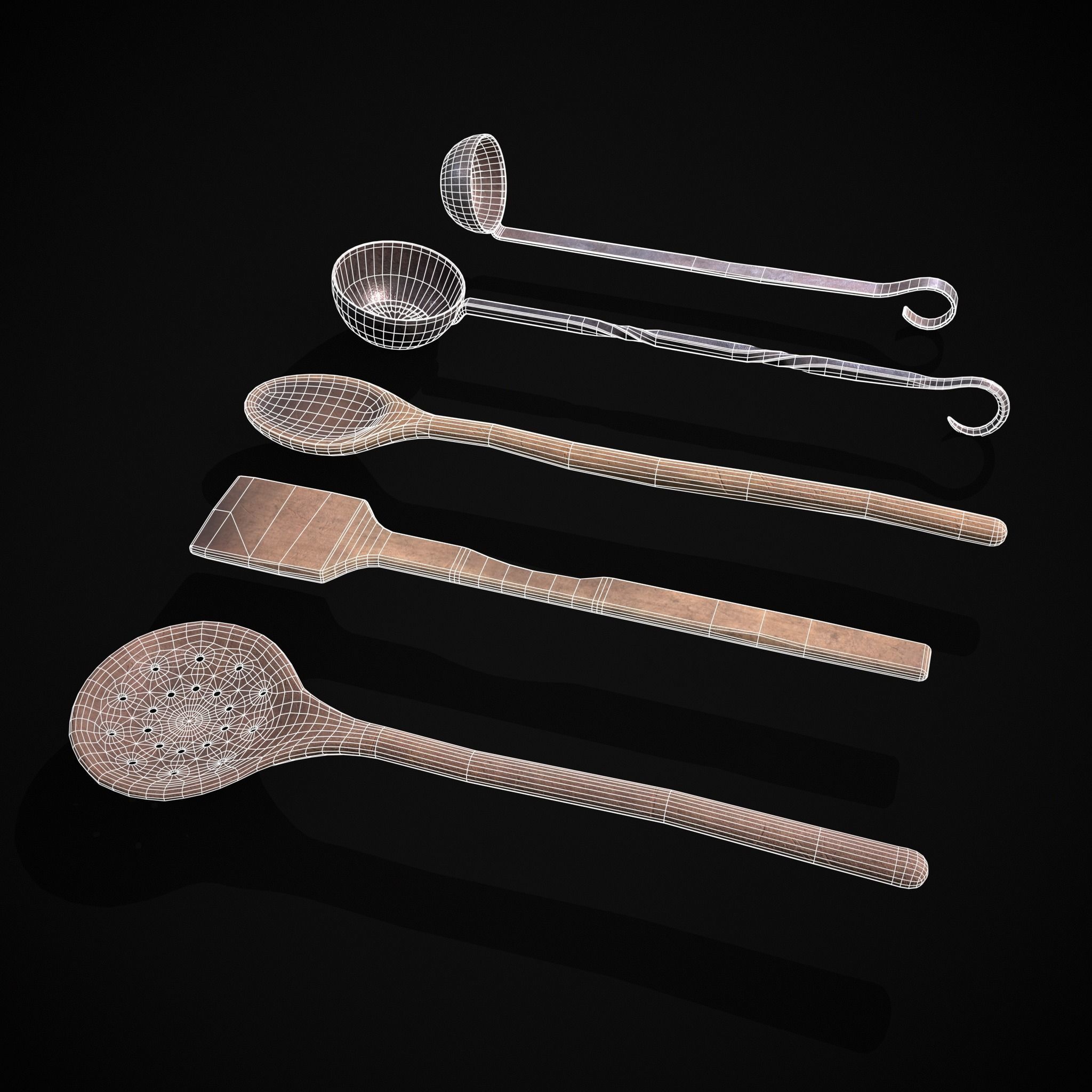 Kitchen Utensils Low-poly 3D model_20