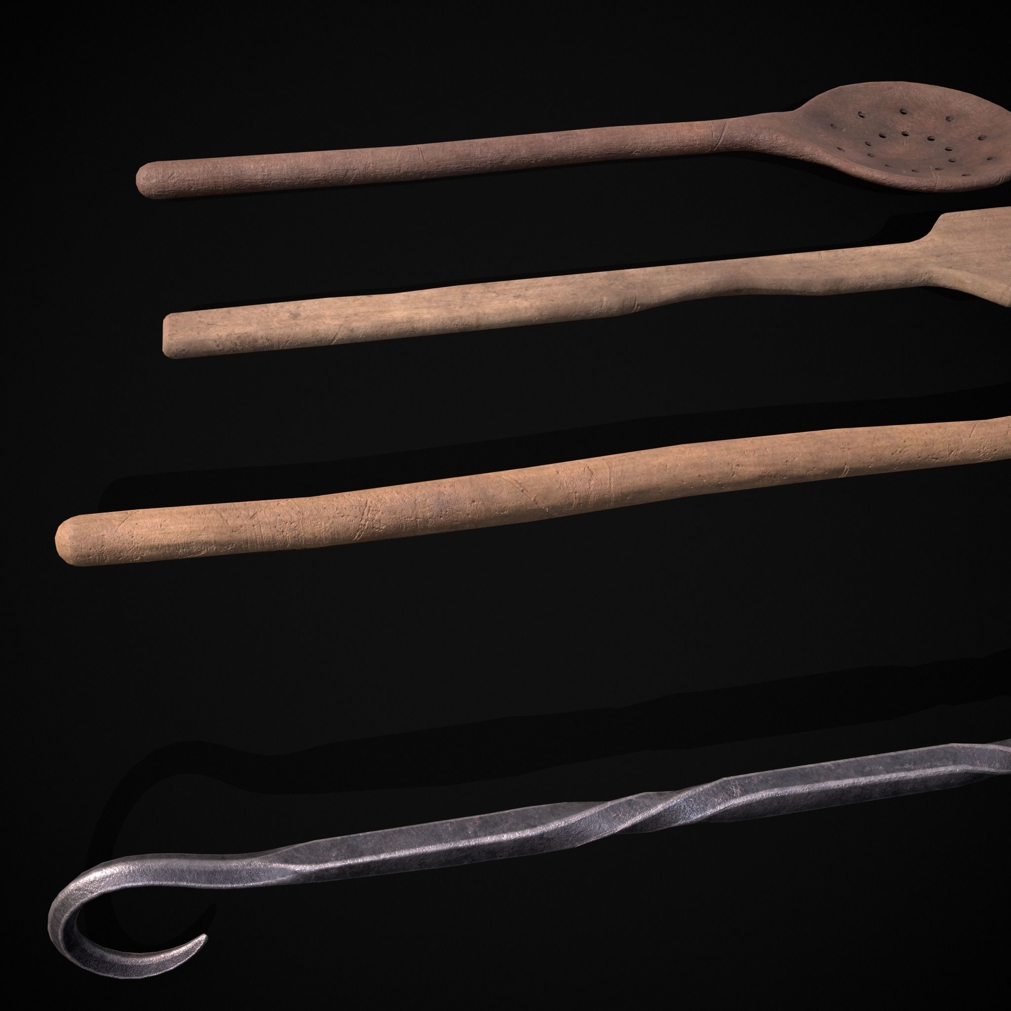 Kitchen Utensils Low-poly 3D model_17
