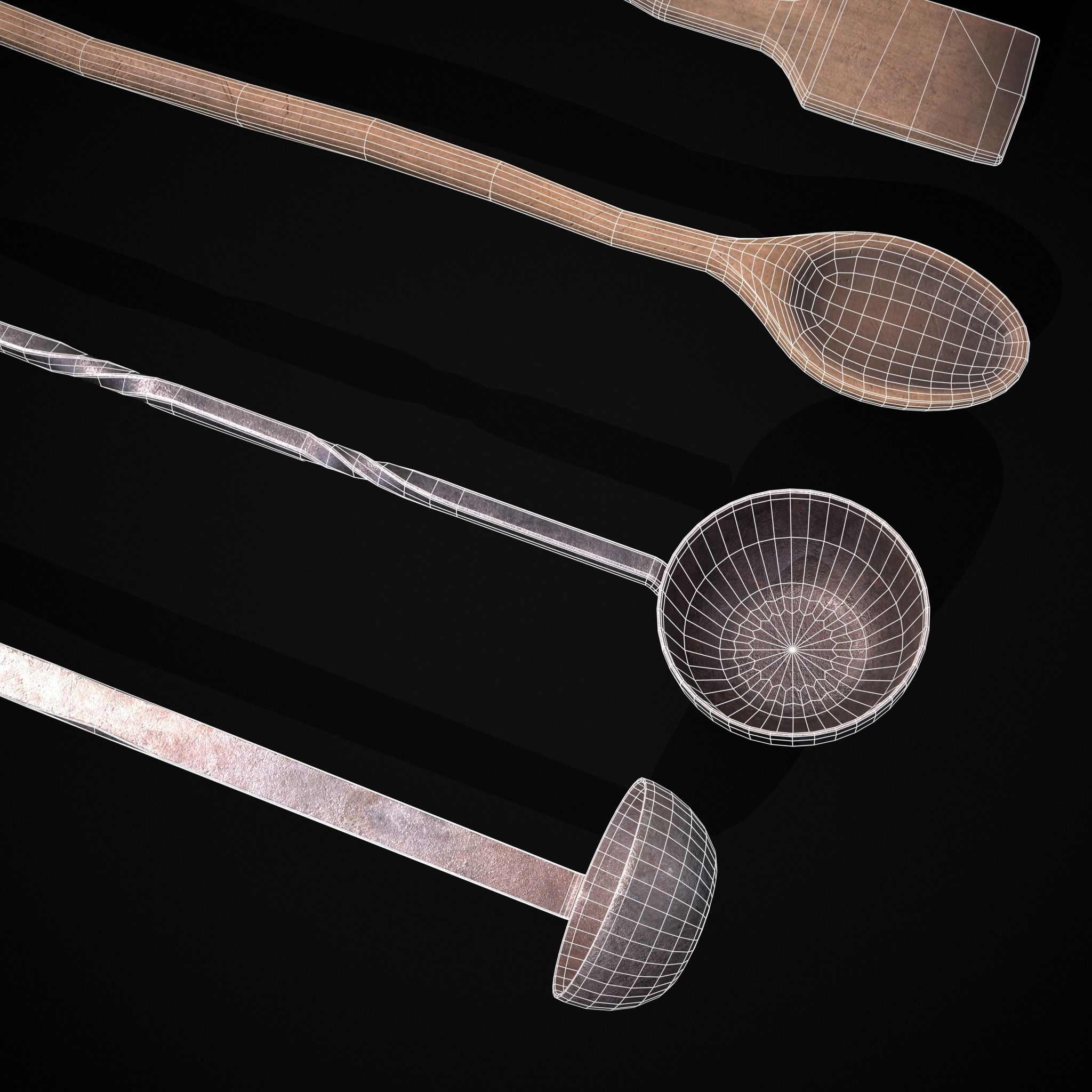 Kitchen Utensils Low-poly 3D model_8