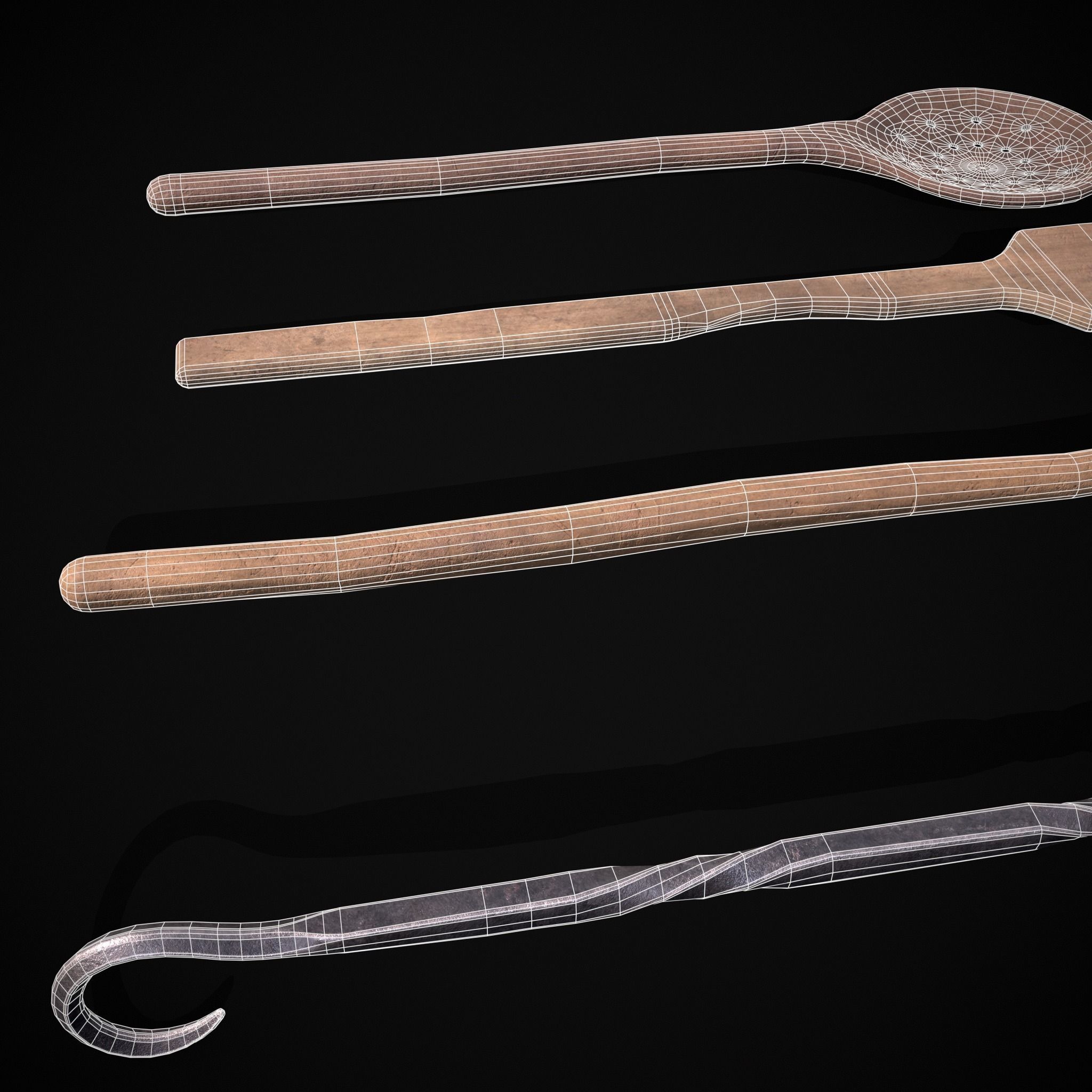 Kitchen Utensils Low-poly 3D model_18