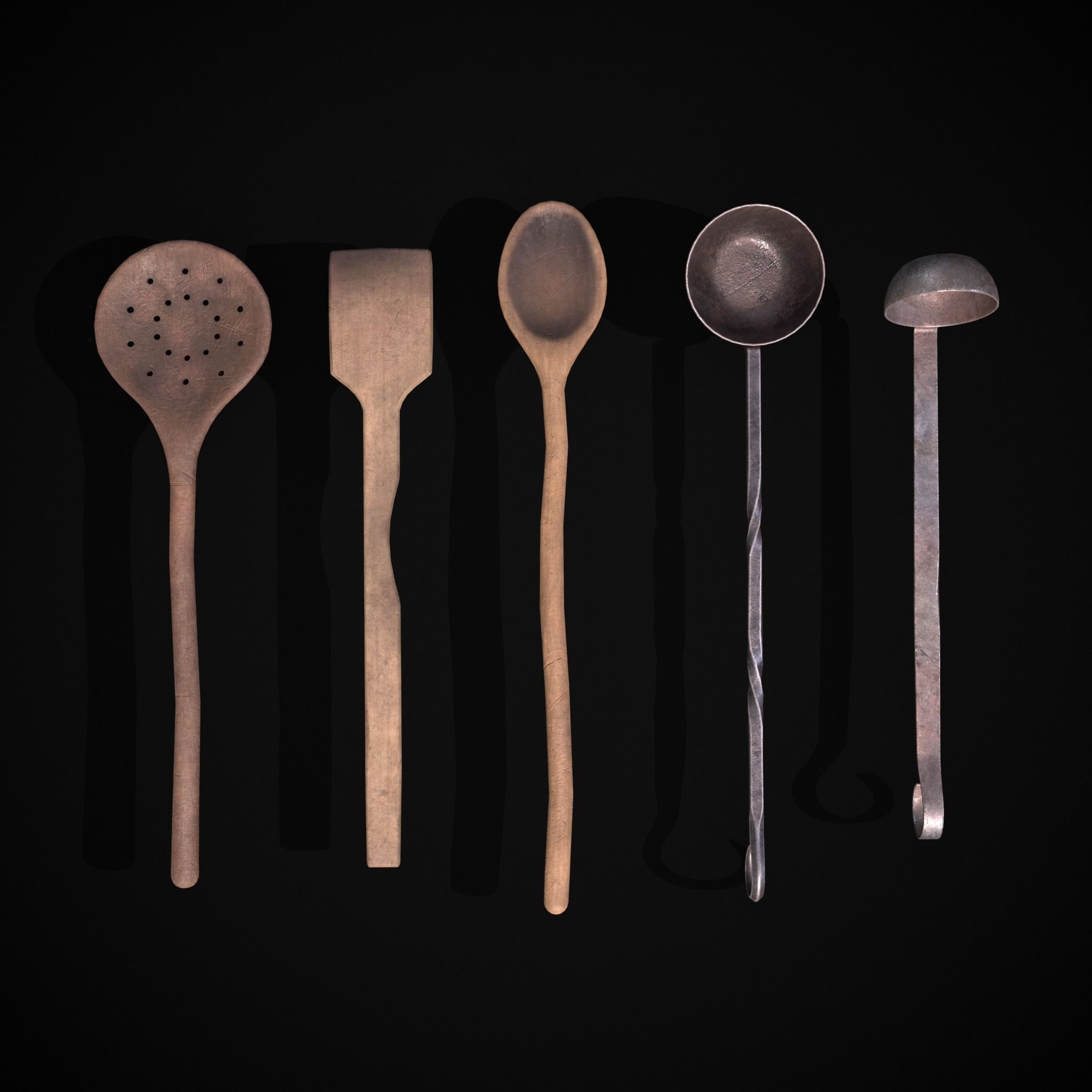 Kitchen Utensils Low-poly 3D model_3