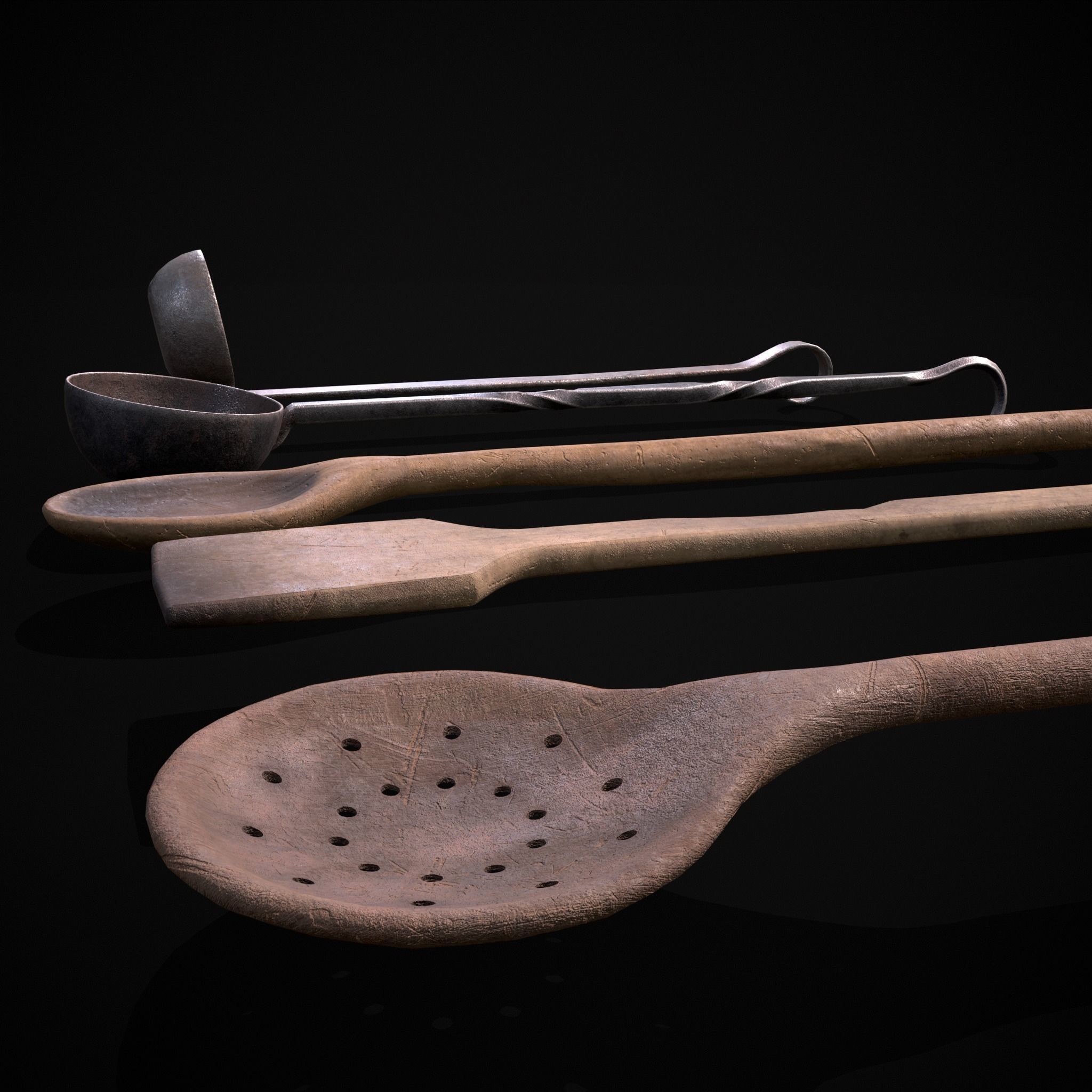 Kitchen Utensils Low-poly 3D model_9