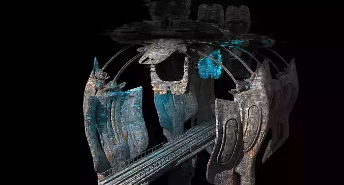 Sc Fi Train tunnel claws