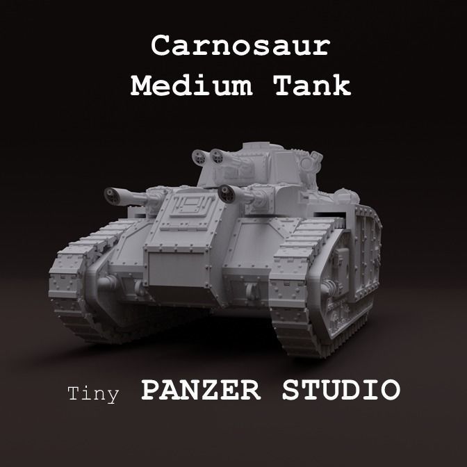 Carnosaur Medium Tank 3D print model_11