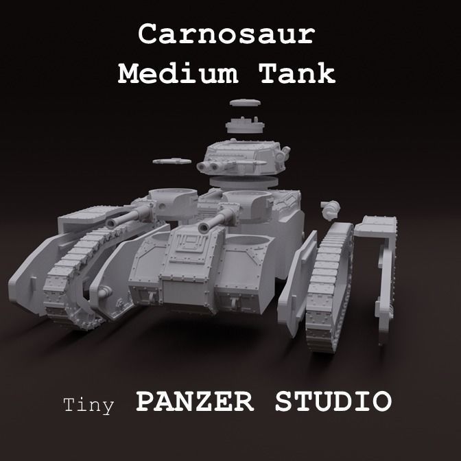 Carnosaur Medium Tank 3D print model_2