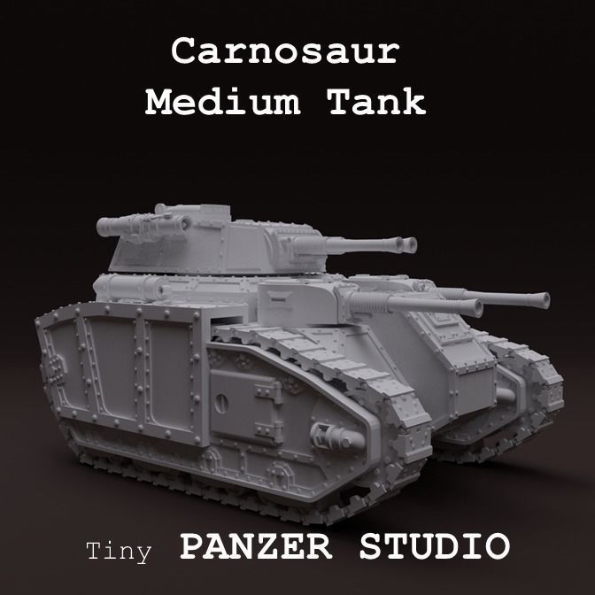 Carnosaur Medium Tank 3D print model_10