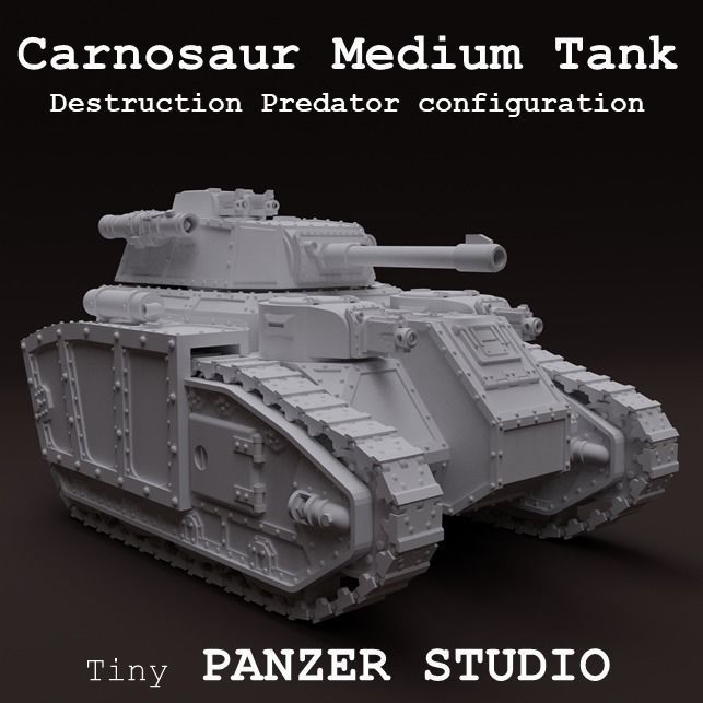 Carnosaur Medium Tank 3D print model_6