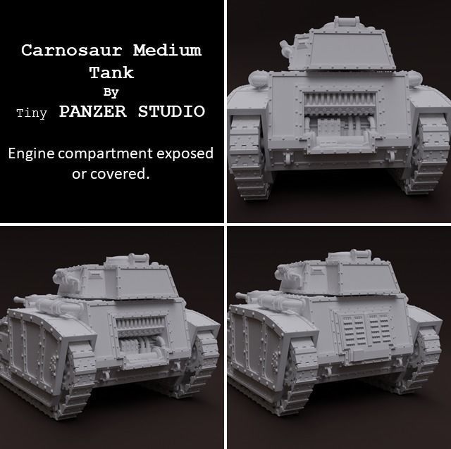 Carnosaur Medium Tank 3D print model_7