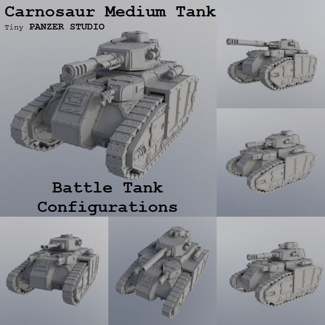 Carnosaur Medium Tank 3D print model_5