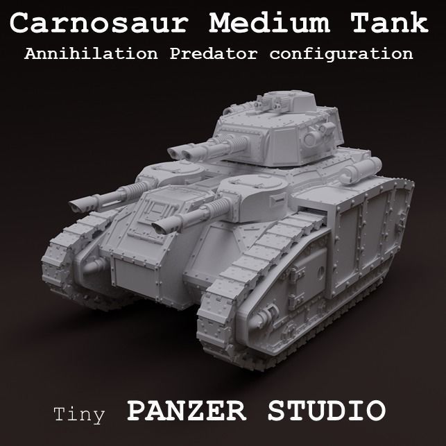 Carnosaur Medium Tank 3D print model_3