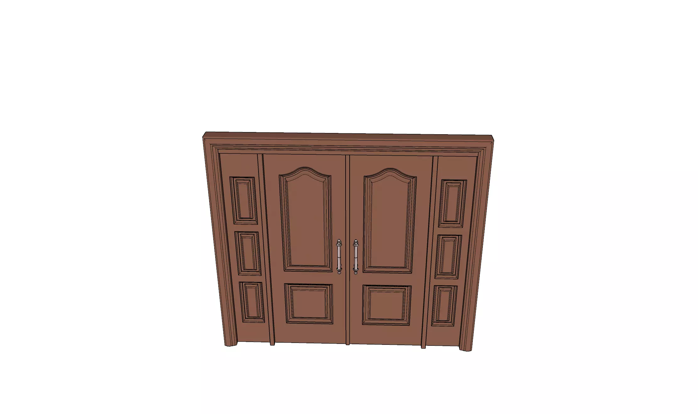 DOUBLE DOORS 02 Free 3D model_0
