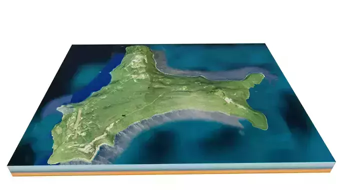 Christmas island 3d model terrain 3D model