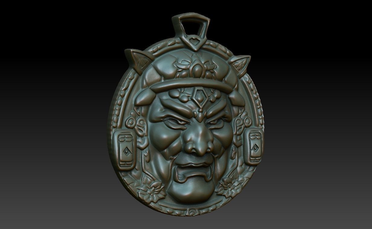 Samurai Pendant 06 230614 3D print model_2