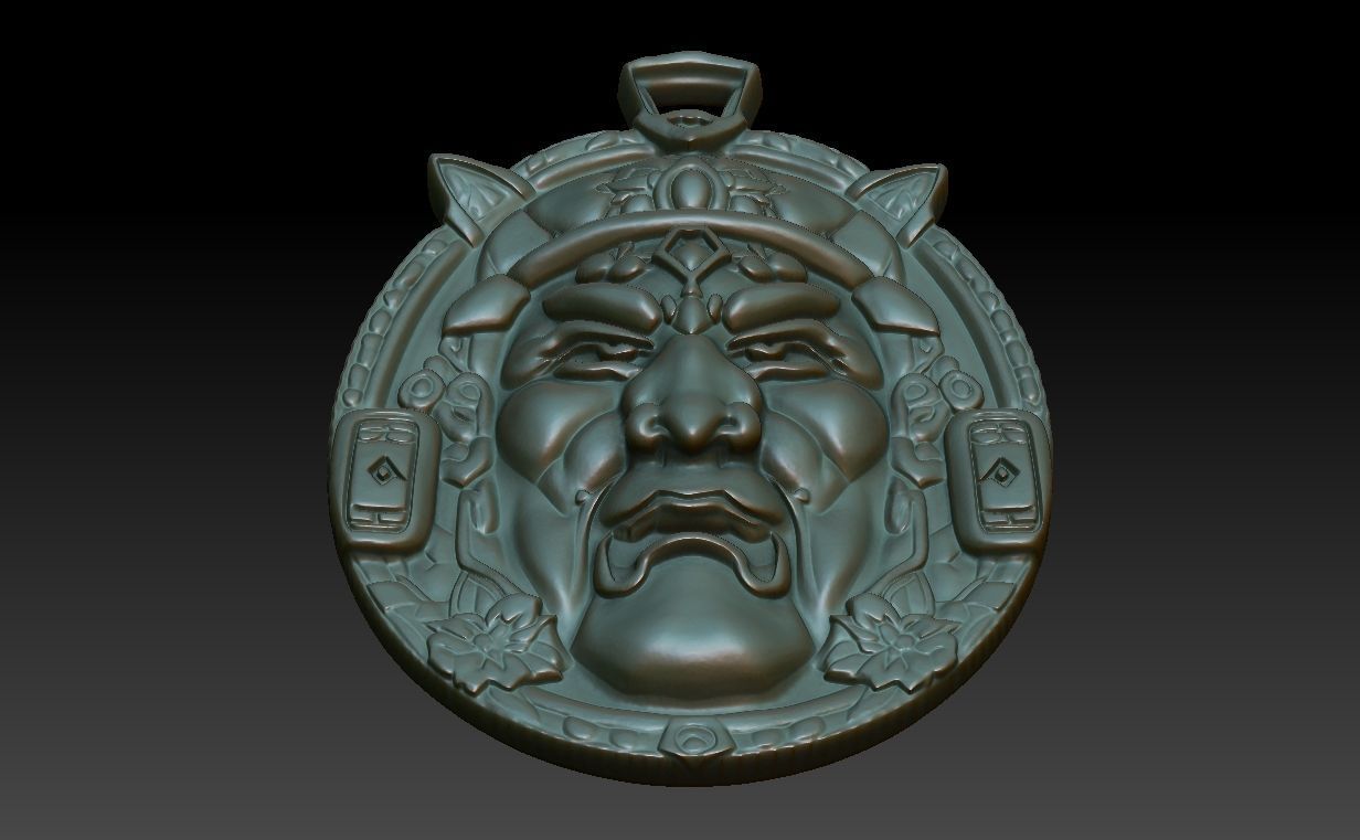 Samurai Pendant 06 230614 3D print model_4
