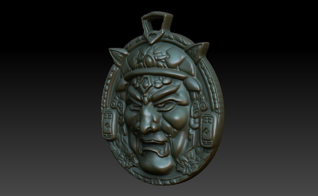 Samurai Pendant 06 230614 3D print model_3