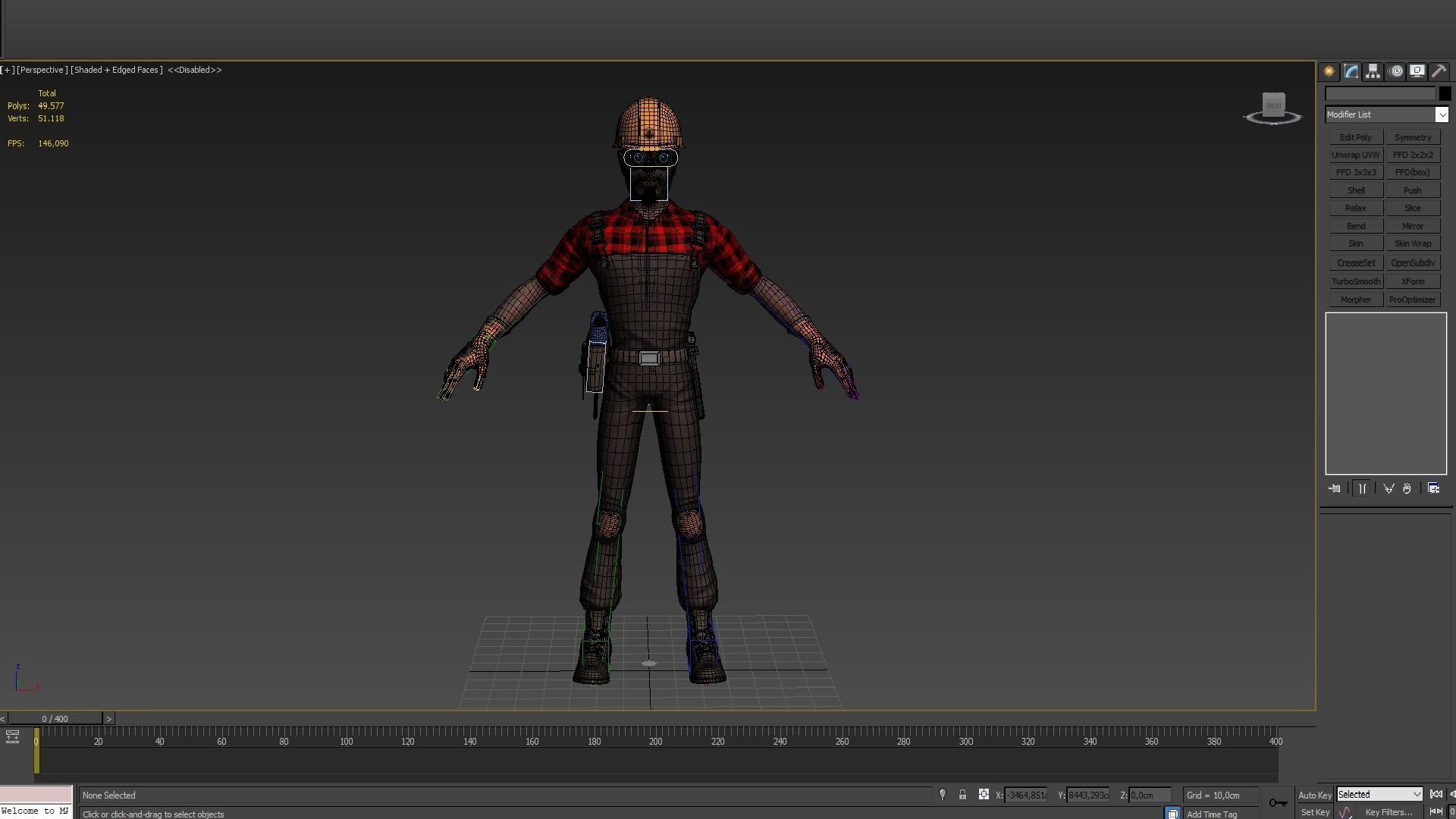 Builder Low-poly 3D model_22