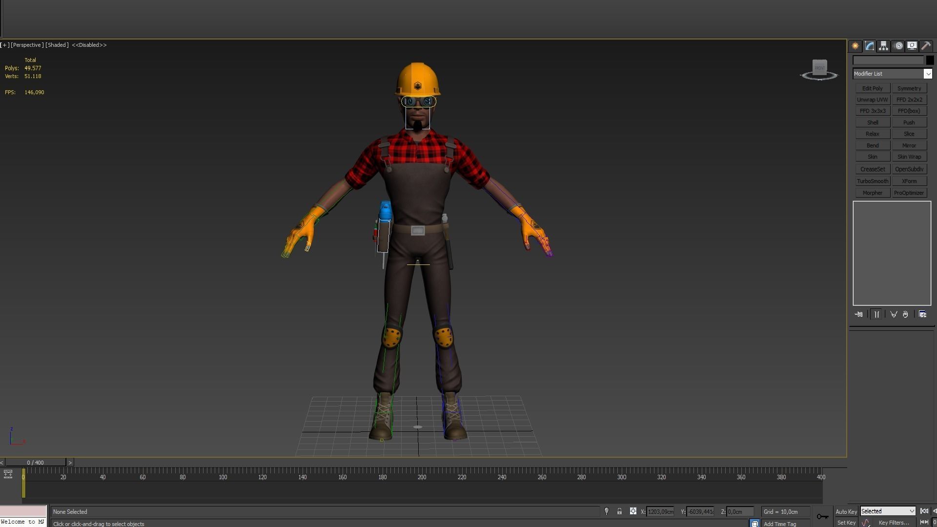 Builder Low-poly 3D model_21