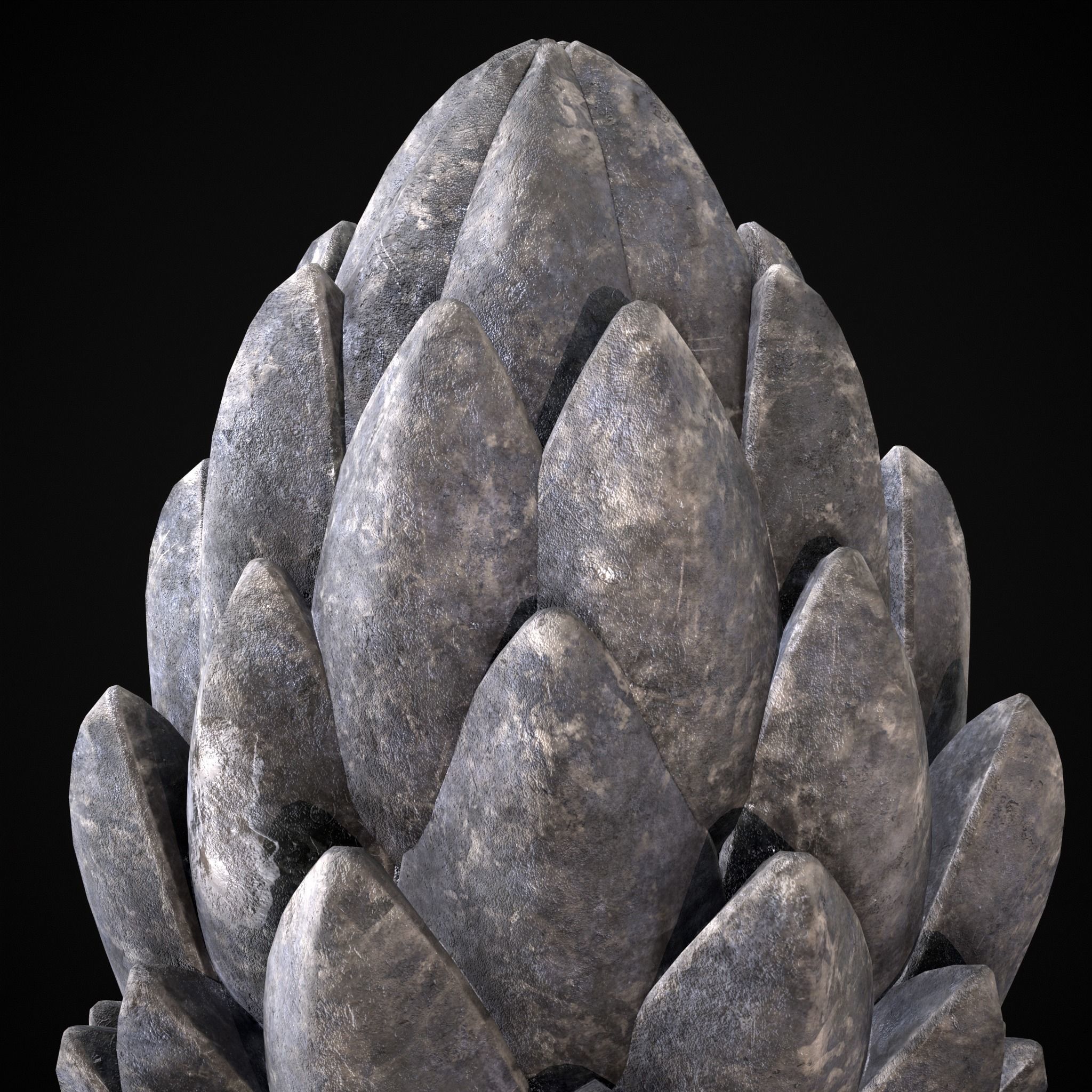 Pinha Decoration Low-poly 3D model_13