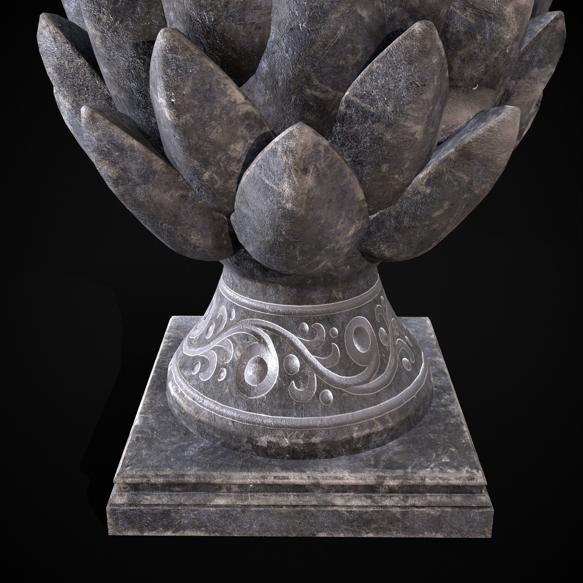 Pinha Decoration Low-poly 3D model_11