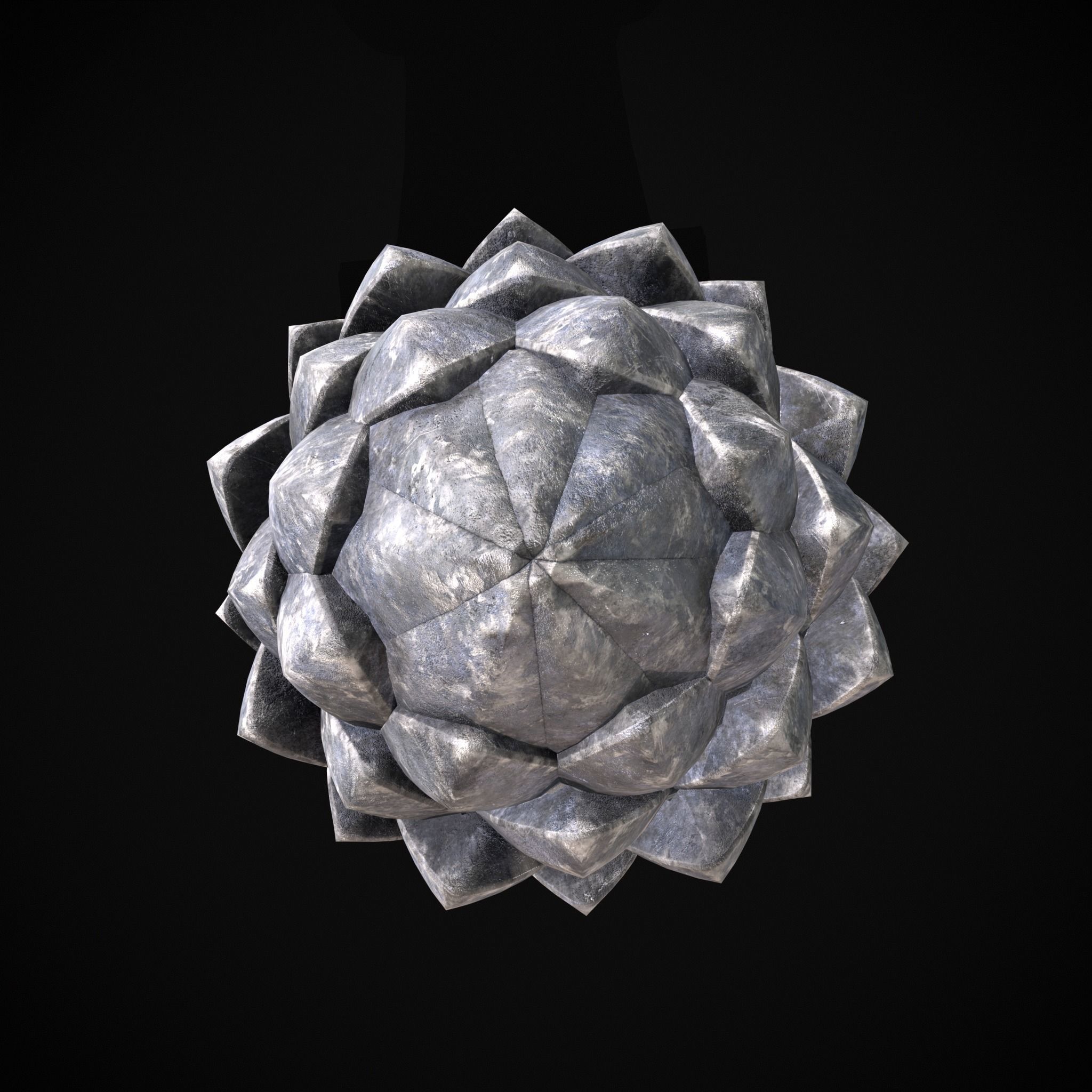 Pinha Decoration Low-poly 3D model_7