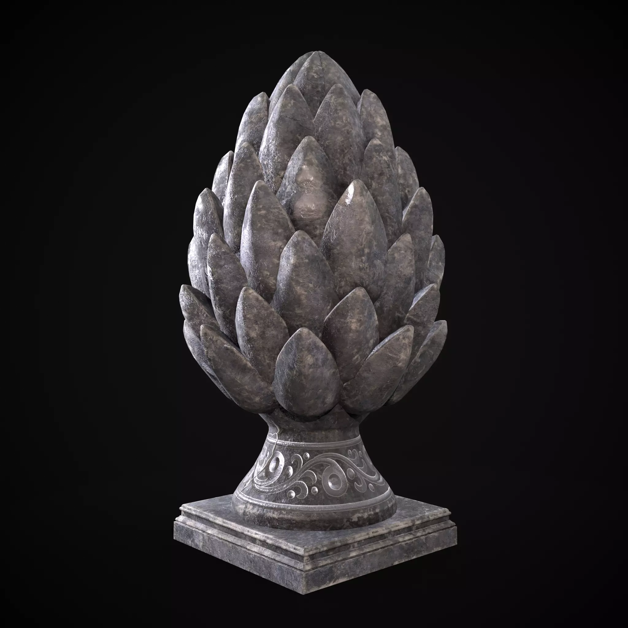 Pinha Decoration Low-poly 3D model_0