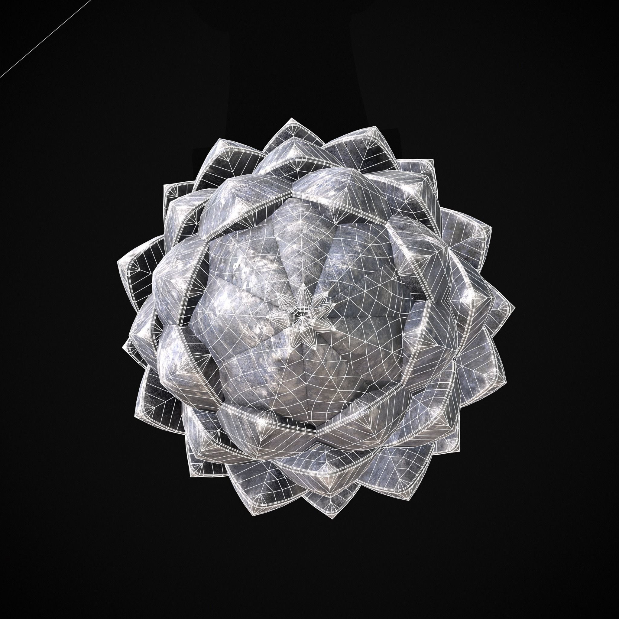 Pinha Decoration Low-poly 3D model_8