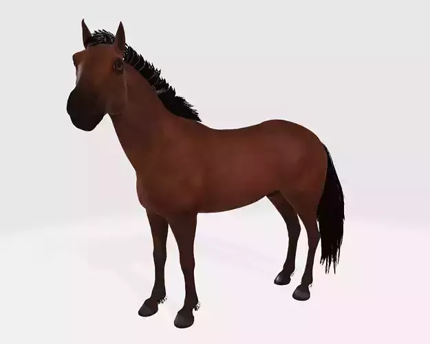 Brown Horse 3D Model Ready to Print